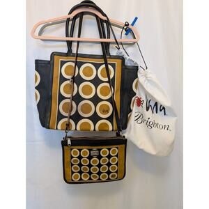 Brighton Vera Mod Curated bag crossbody + tote + dust jacket SET RARE! READ